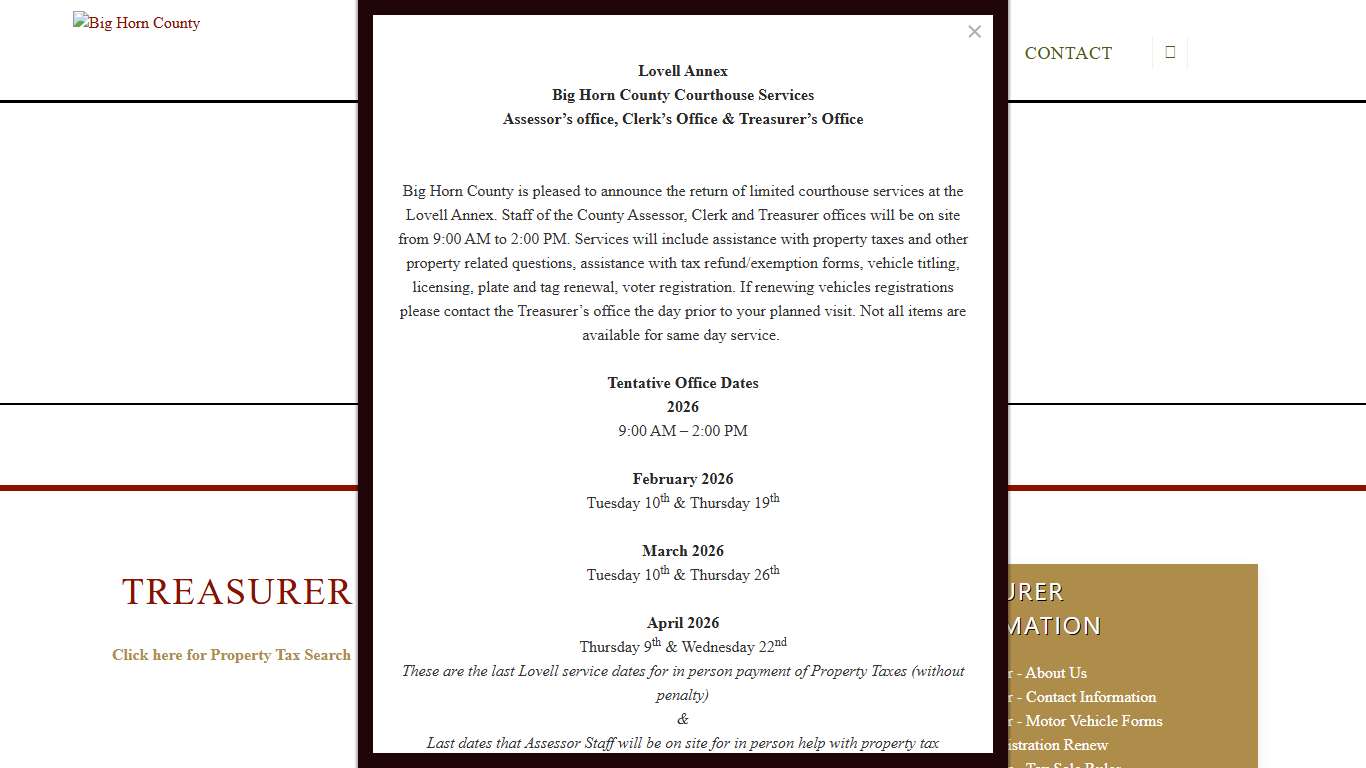 Treasurer - Property Tax Search